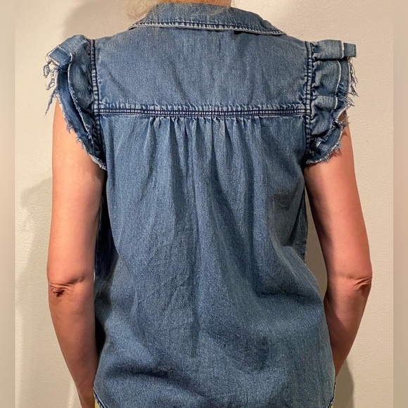 Pilcro denim ruffle buttondown - Picture 4 of 5